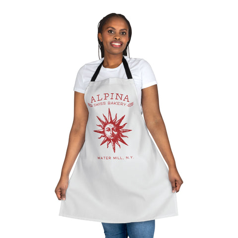 Alpina Swiss Bakery Apron — Vintage Sun Logo Kitchen Apron