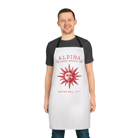 Alpina Swiss Bakery Apron — Vintage Sun Logo Kitchen Apron