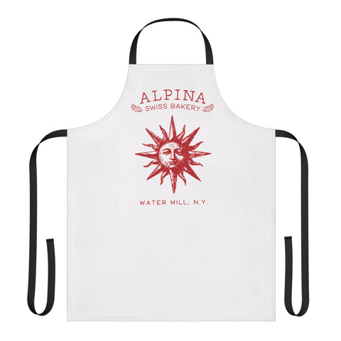 Alpina Swiss Bakery Apron — Vintage Sun Logo Kitchen Apron