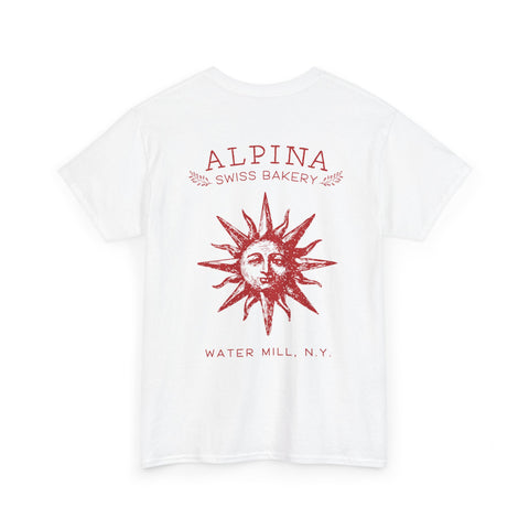 Sun Emblem Tee — "Alpina Swiss Bakery" Vintage Sun T-Shirt